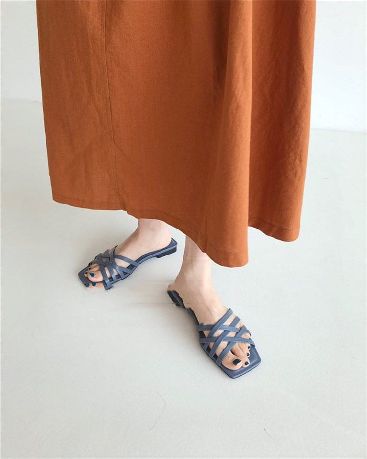 (25% Off Any Two Items) chic style loose hem sleeveless pumpkin long cotton linen dress