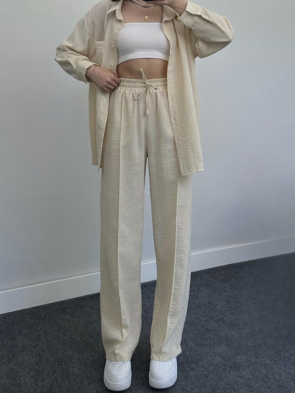 2024 Hot Casual Shirt Suit Women Spring And Autumn Amazon Women Loose Fashion Casual