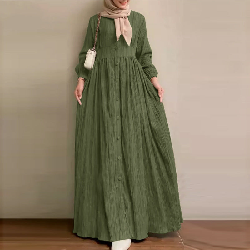 （ 25% off any two items ）New retro long sleeve solid color long skirt elegant casual vest