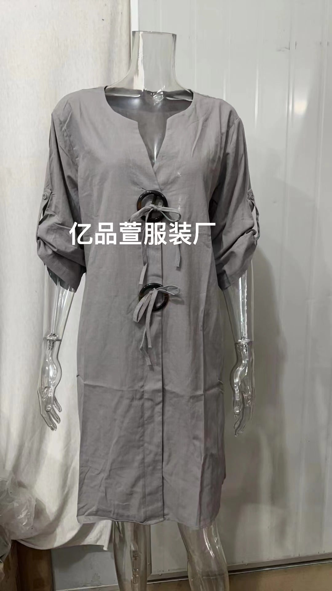 2025 New Casual Loose Women's Solid Color Simple Dresses