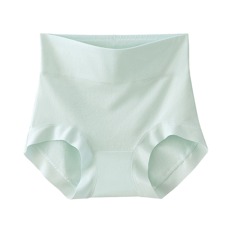 Long-staple cotton ladies panties female cotton high-waisted abdominal no trace breathable antibacterial large size