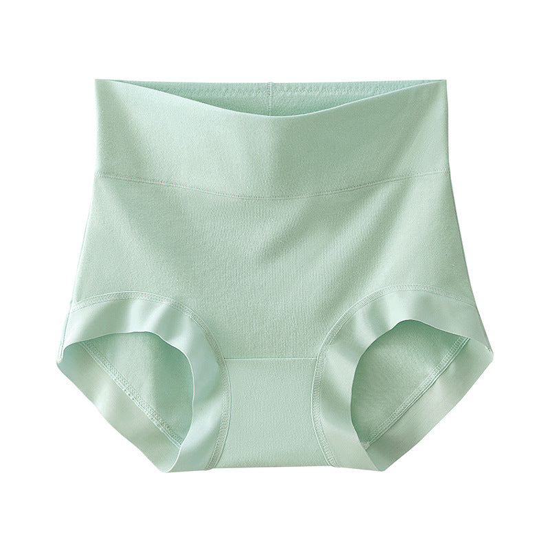 Long-staple cotton ladies panties female cotton high-waisted abdominal no trace breathable antibacterial large size