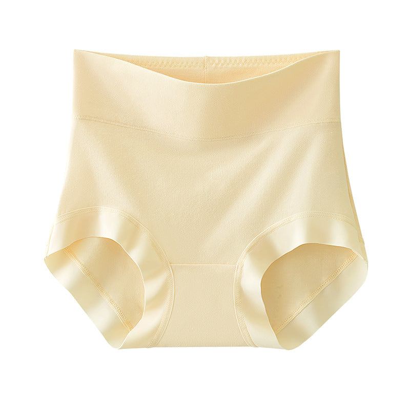 Long-staple cotton ladies panties female cotton high-waisted abdominal no trace breathable antibacterial large size
