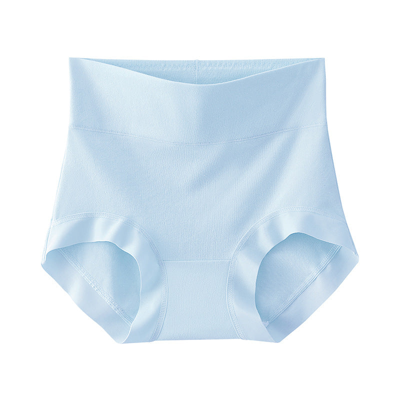 Long-staple cotton ladies panties female cotton high-waisted abdominal no trace breathable antibacterial large size