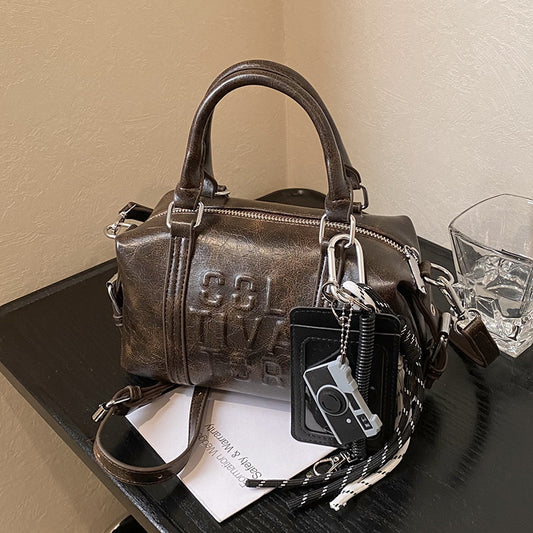 Vintage Trend Niche Tote Boston Pillow Bag Female