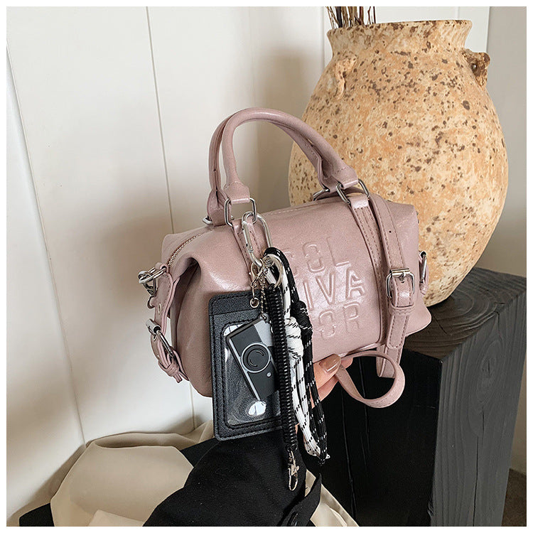 Vintage Trend Niche Tote Boston Pillow Bag Female