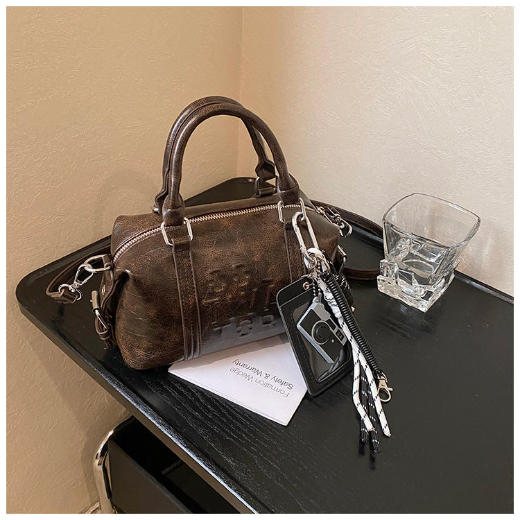 Vintage Trend Niche Tote Boston Pillow Bag Female