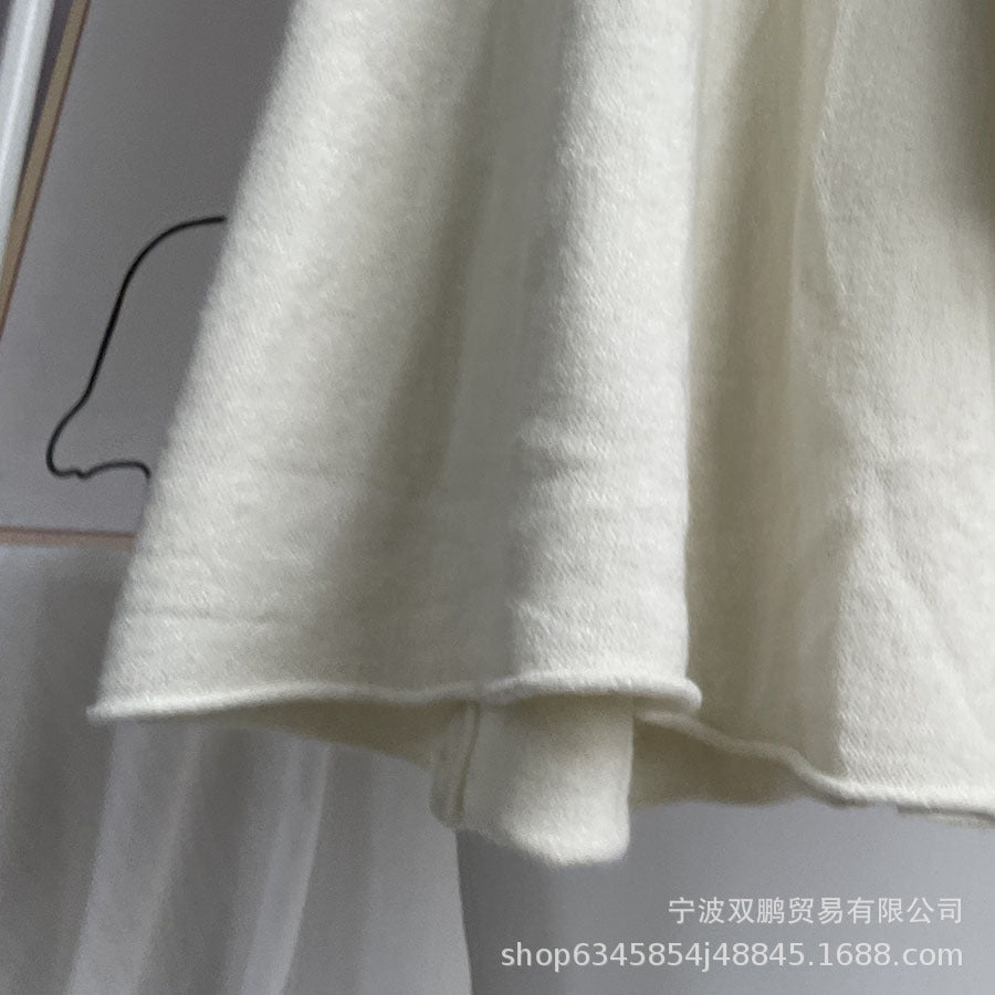 Hot sale loose knit suit women 2024 autumn and winter new zip cardigan jumper + fishtail skirt