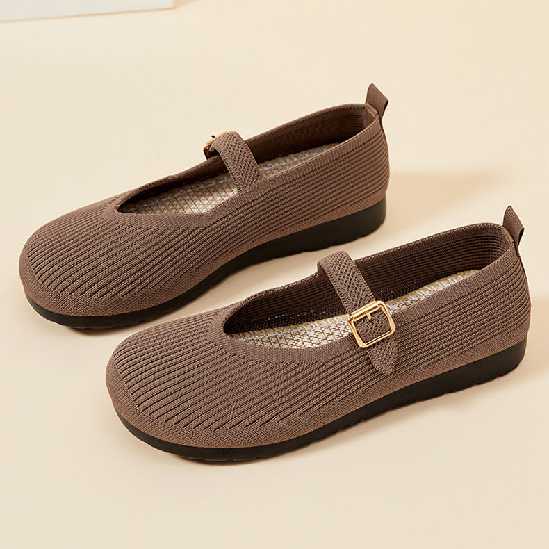 Spring shallow mouth polyurethane lightweight casual shoes soft sole not tired feet shoes