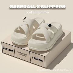Summer thick bottom 6.0CM love slippers anti-slip and anti-odor