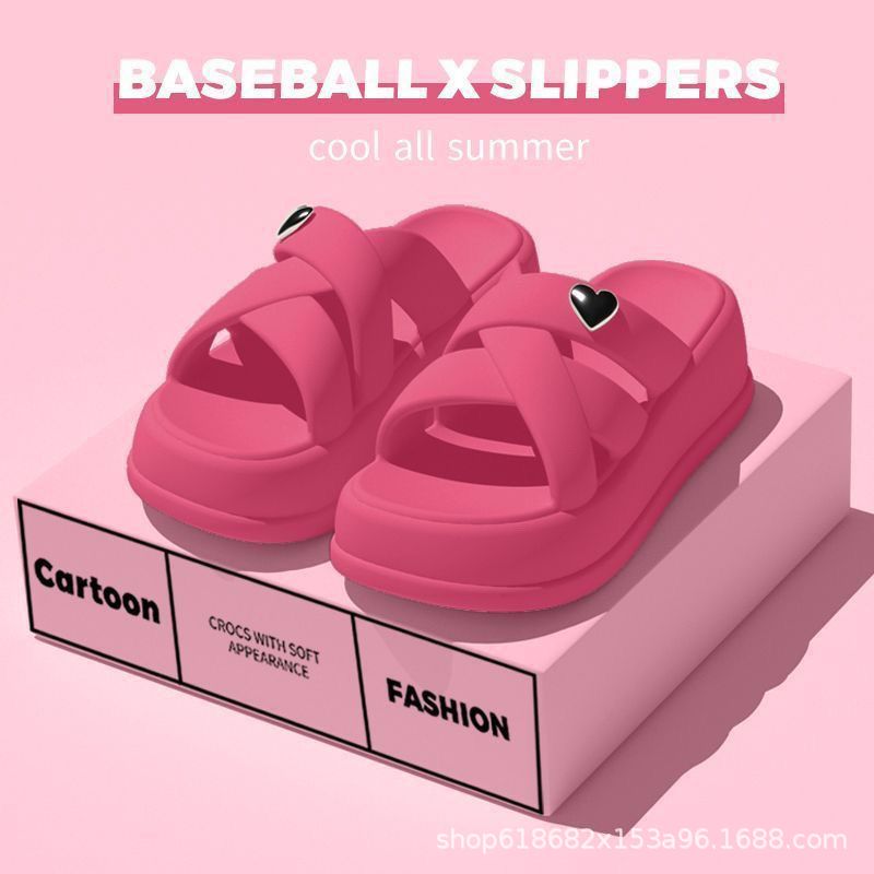 Summer thick bottom 6.0CM love slippers anti-slip and anti-odor