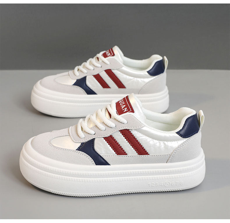 Spring and Autumn thin bottom heightening casual wearable Korean plate shoes