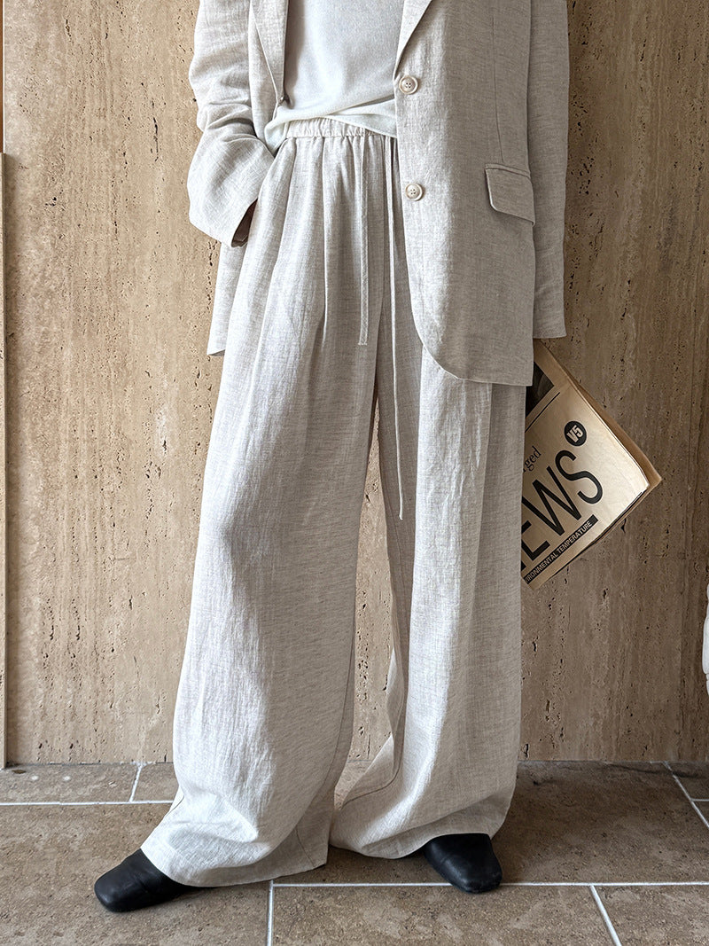 Senior sense of wear linen suit jacket women 2025 spring cotton linen small suit