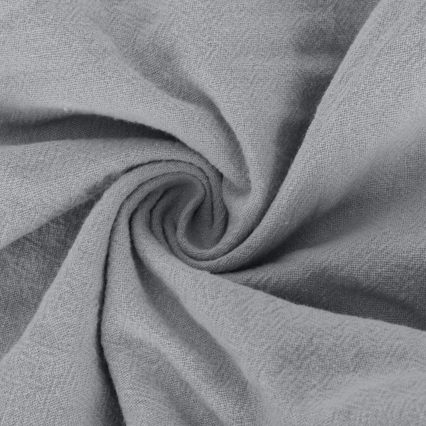 Solid Color Wide Elastic Waist Mid-Length Cotton and Linen Round Neck Dress Skinny