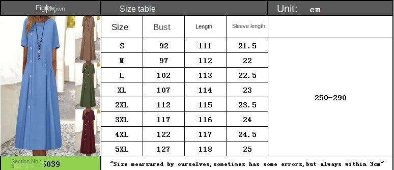 Casual Button Embellished Shrunken Pocket Midi Dress